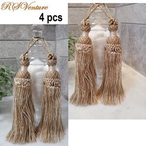 4 Curtain, Accent, Decorative Key Tassel